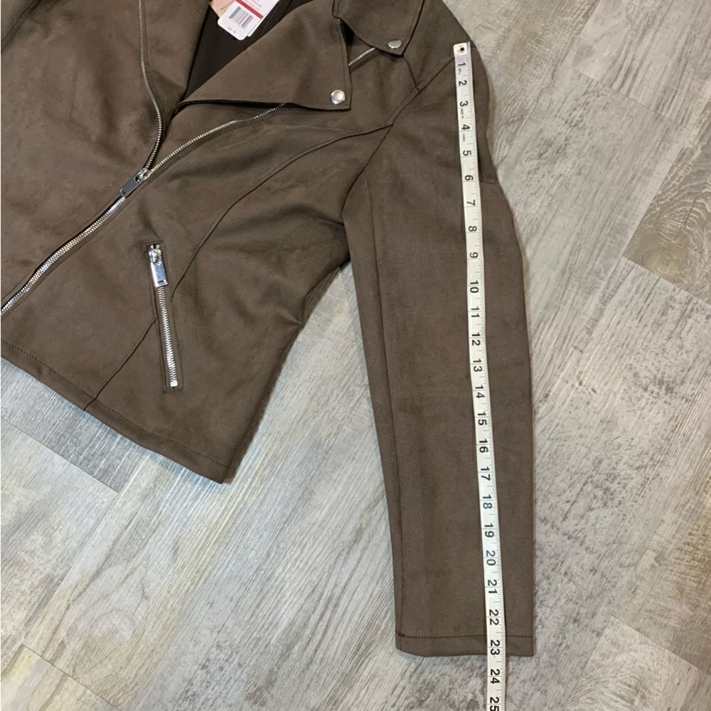 Nwt’s Philosophy Faux leather moto brown/ jacket mushroom fashion - Picture 9 of 14